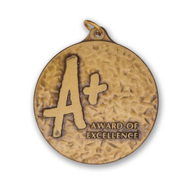 A+ die struck solid brass medallion