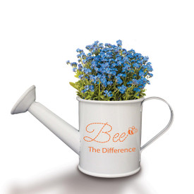 This Mini Watering Can Kit With Forget-Me-Not Seeds Features The Inspirational Message “Bee The Difference”