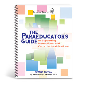 cover of paraeducator's guide to instructional accommodations and modifications book