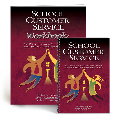 cover of school customer service book and workbook