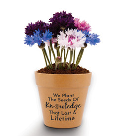 This Mini Flower Pot Kit With Patriotic Seeds Features The Inspirational Message “We Plant The Seeds Of Knowledge That Last A Lifetime”