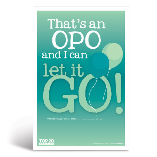 Social-emotional learning poster: That's an OPO and I can let it go!